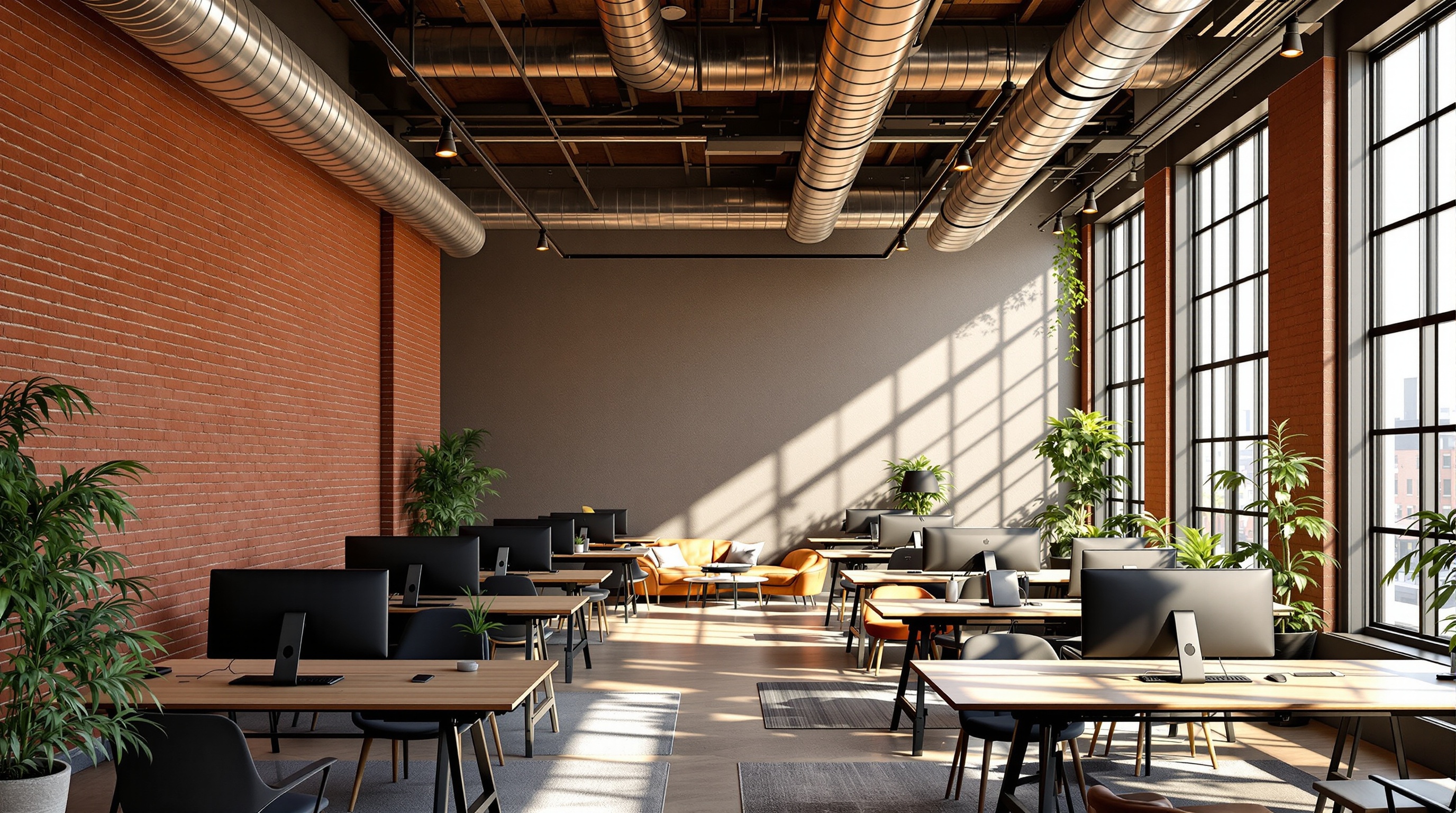 Modern office reception area