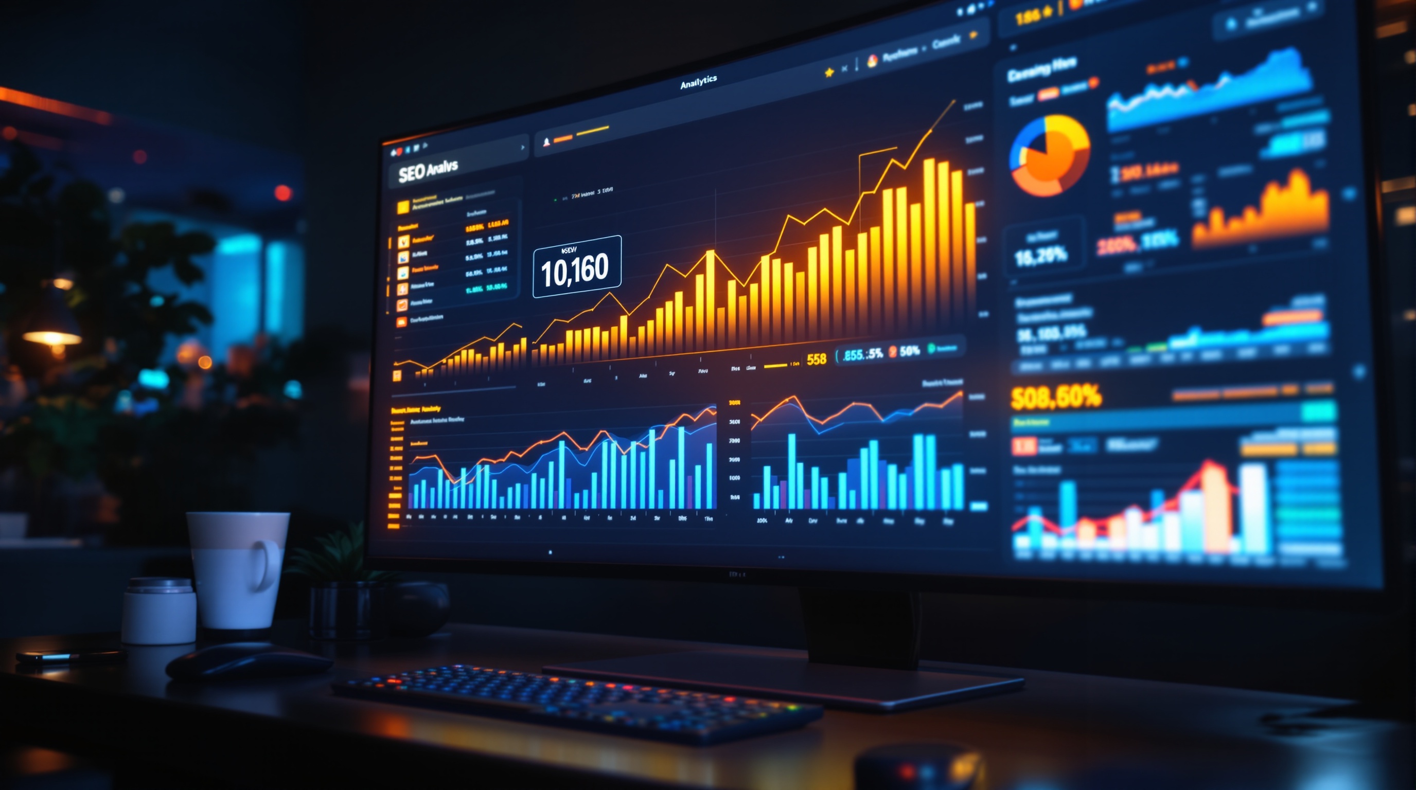 SEO analytics and data dashboard